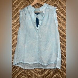 Biltmore Women's Sleeveless Ruffle Tank 
Top,Light Blue,Size M,Brand New, NWT